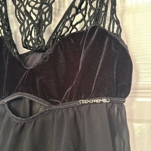 Black babydoll lingerie set by Extreme